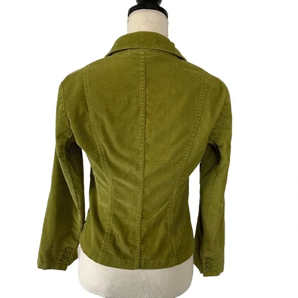 Talbots Avocado green corduroy blazer Size 2P - Picture 6 of 9